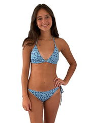 TRIANGLE TOP FRIDA BIKINI BLUE & AQUA