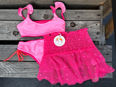 TALIA COVER-UP SKIRT IN HOT PINK