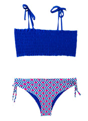 LUCIA BIKINI IN BLUE & HOT PINK FISHIES
