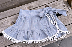 SEVILLE SKIRT COVER UP IN LIGHT BLUE