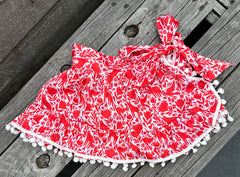 SEVILLE SKIRT FRIDA PATTERN IN RED