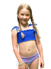 LUCIA BIKINI IN BLUE & HOT PINK FISHIES