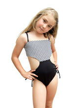 MONOKINI WITH BLACK & WHITE HEARTS WITH PINK