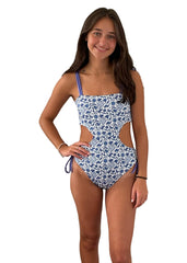 FRIDA MONIKINI BLUE & WHITE