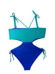 MONOKINI IN EMERALD GREEN & BLUE