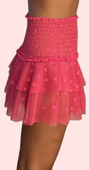 TALIA COVER-UP SKIRT IN HOT PINK