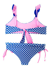 TATI BIKINI IN BLUE WHITE AND PINK POLKA DOTS