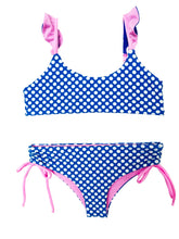 TATI BIKINI IN BLUE WHITE AND PINK POLKA DOTS