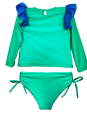 RASH GUARD SET IN EMERALD GREEN