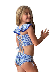 SABRINA BIKINI FRIDA PATTERN IN BLUE & WHITE