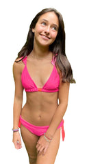 TATIANA TRIANGLE BIKINI IN PINK & HOT PINK