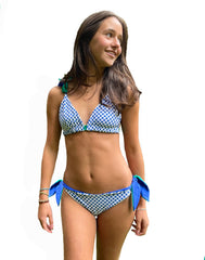 TRIANGLE BIKINI TATIANA BLUE POLA DOTS
