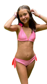 TATIANA TRIANGLE BIKINI IN PINK & HOT PINK