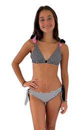 TATIANA TRIANGLE BIKINI IN HEARTS WITH PINK