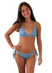 TRIANGLE TOP FRIDA BIKINI BLUE & AQUA