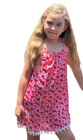 NICOLE DRESS FRIDA PATTERN IN RED